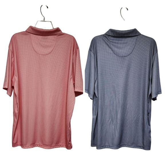 PGA Tour Polo Shirt Sleeve Shirt Pink/White Stripe XL - Picture 2 of 13